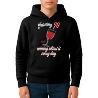 Turning 70 And Wining About It Everyday Kids Hoodie