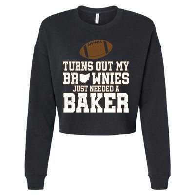 Turns Out My Brownies Just Needed A Baker Cropped Pullover Crew