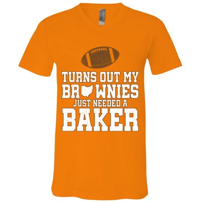 Turns Out My Brownies Just Needed A Baker V-Neck T-Shirt