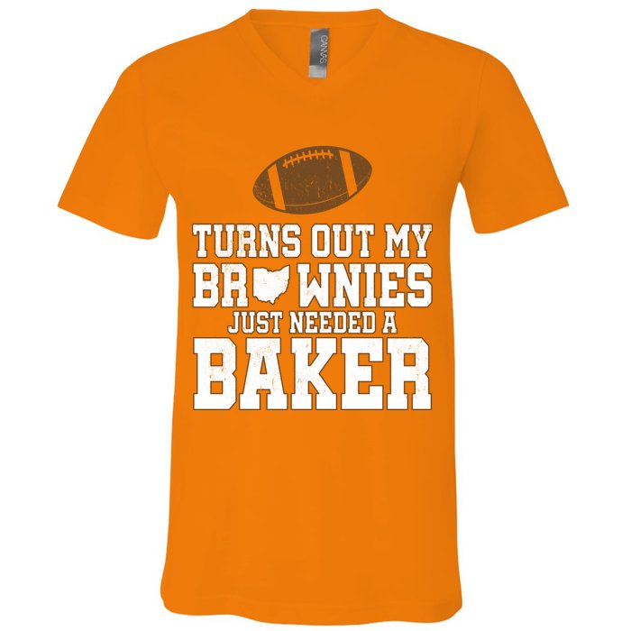Turns Out My Brownies Just Needed A Baker V-Neck T-Shirt