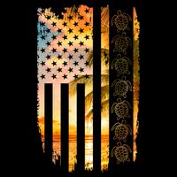 Turtle Sunset Beach Flag Hoodie