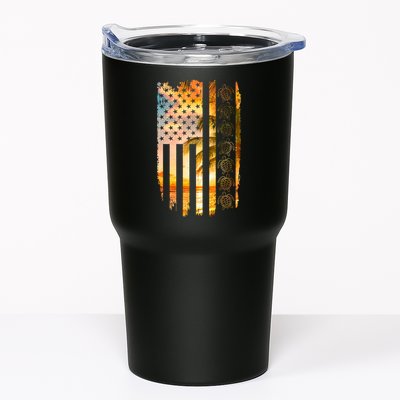 Turtle Sunset Beach Flag Tumbler