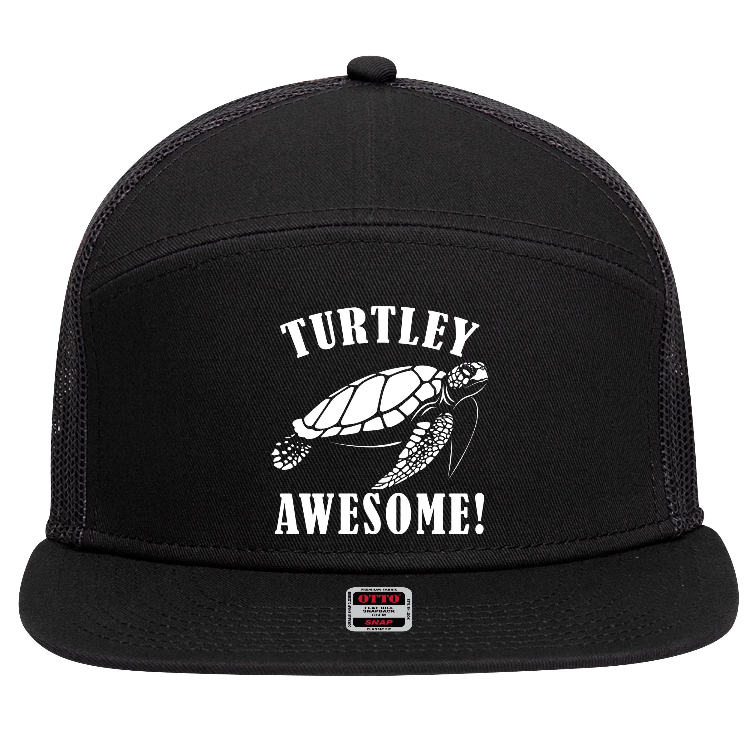 Turtley Awesome 7 Panel Mesh Trucker Snapback Hat
