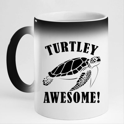 Turtley Awesome 11oz Black Color Changing Mug