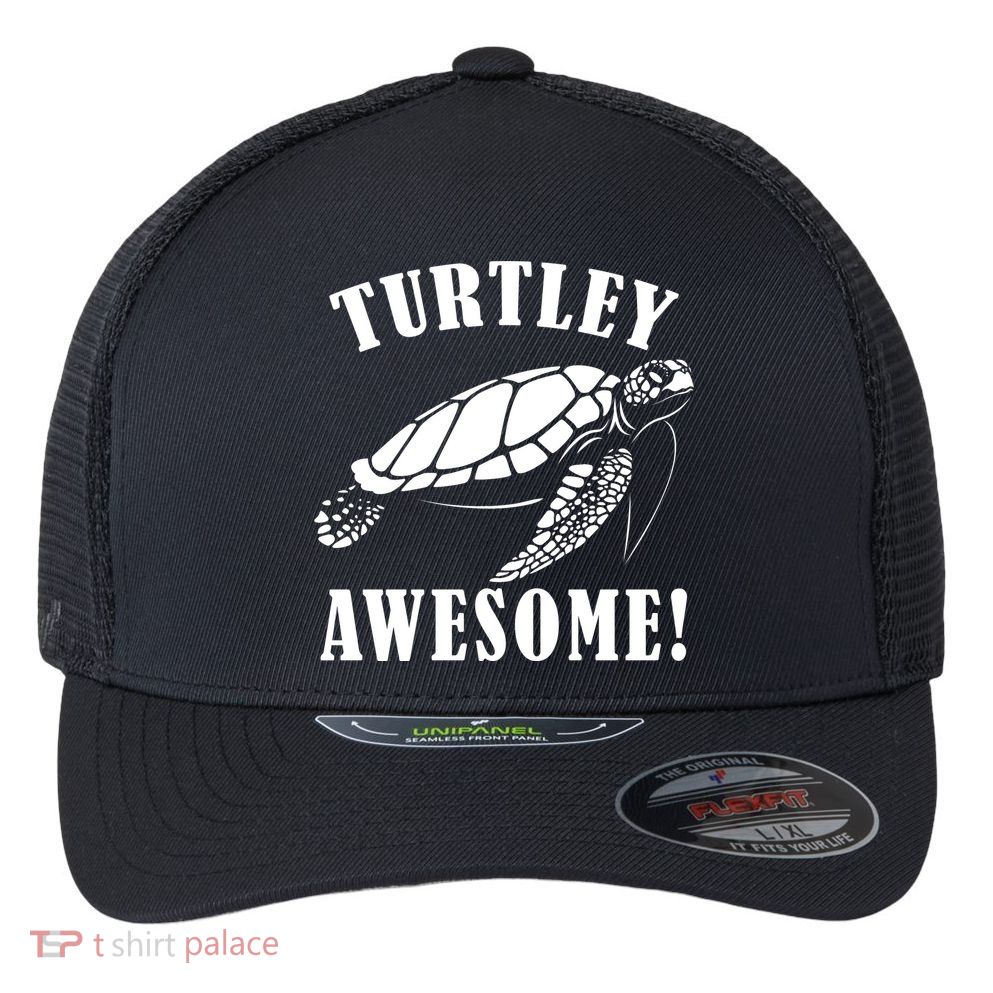 Turtley Awesome Flexfit Unipanel Trucker Cap