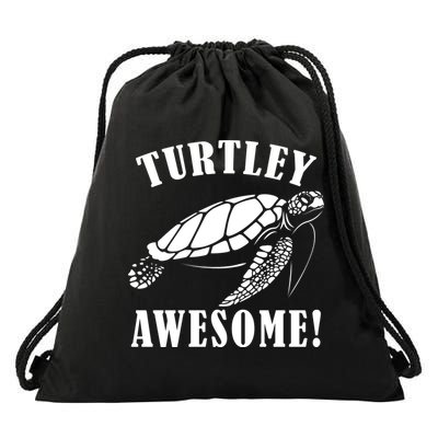 Turtley Awesome Drawstring Bag