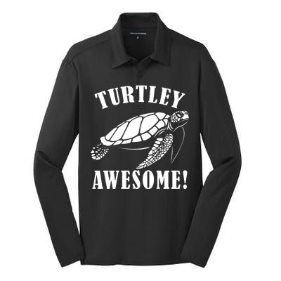 Turtley Awesome Silk Touch Performance Long Sleeve Polo