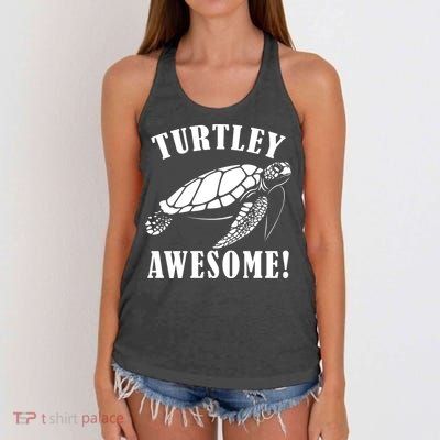 Turtley Awesome Women's Knotted Racerback Tank
