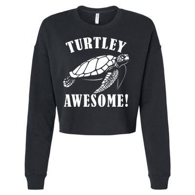 Turtley Awesome Cropped Pullover Crew