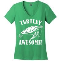 Turtley Awesome Women's V-Neck T-Shirt