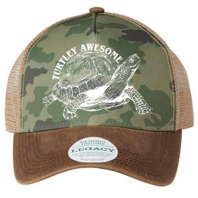 Turtley Awesome Cute Funny Turtle Meme Legacy Tie Dye Trucker Hat