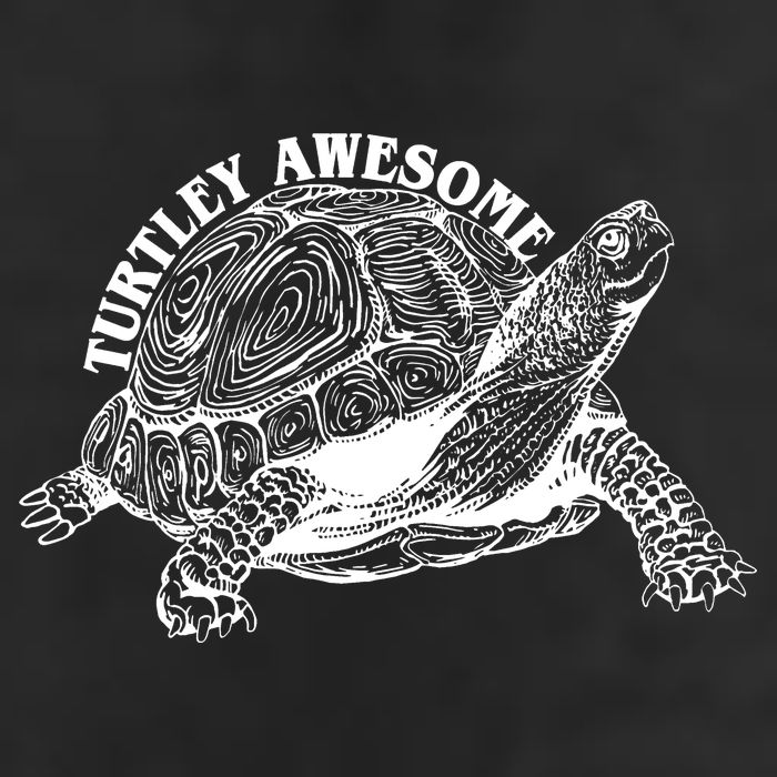 Turtley Awesome Cute Funny Turtle Meme 7 Panel Mesh Trucker Snapback Hat