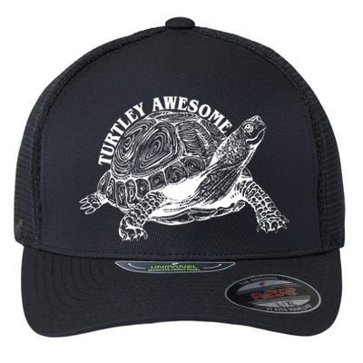 Turtley Awesome Cute Funny Turtle Meme Flexfit Unipanel Trucker Cap