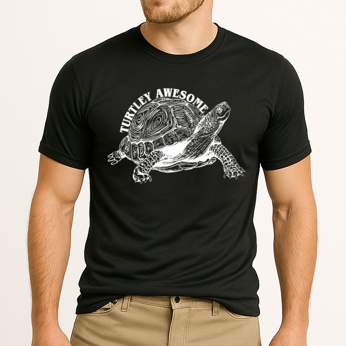 Turtley Awesome Cute Funny Turtle Meme Performance Shirt