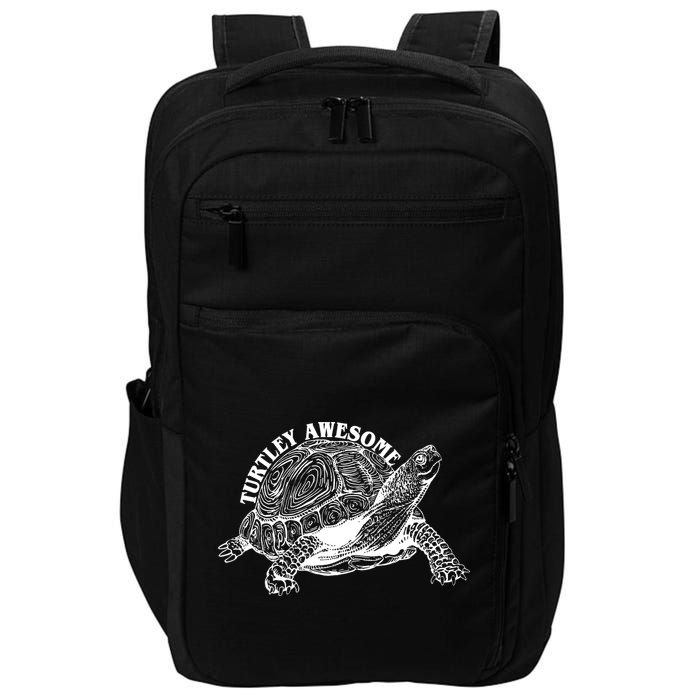 Turtley Awesome Cute Funny Turtle Meme Impact Tech Backpack