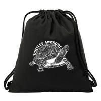 Turtley Awesome Cute Funny Turtle Meme Drawstring Bag