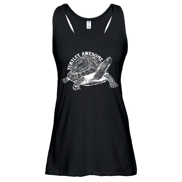 Turtley Awesome Cute Funny Turtle Meme Ladies Essential Flowy Tank