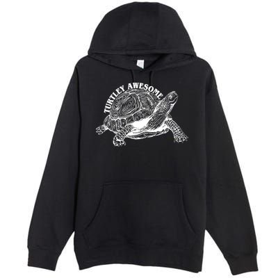 Turtley Awesome Cute Funny Turtle Meme Premium Pullover Hoodie