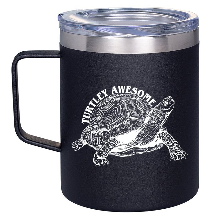 Turtley Awesome Cute Funny Turtle Meme 12oz Stainless Steel Coffee Mug