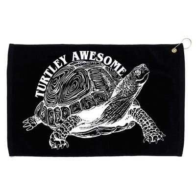 Turtley Awesome Cute Funny Turtle Meme Grommeted Golf Towel