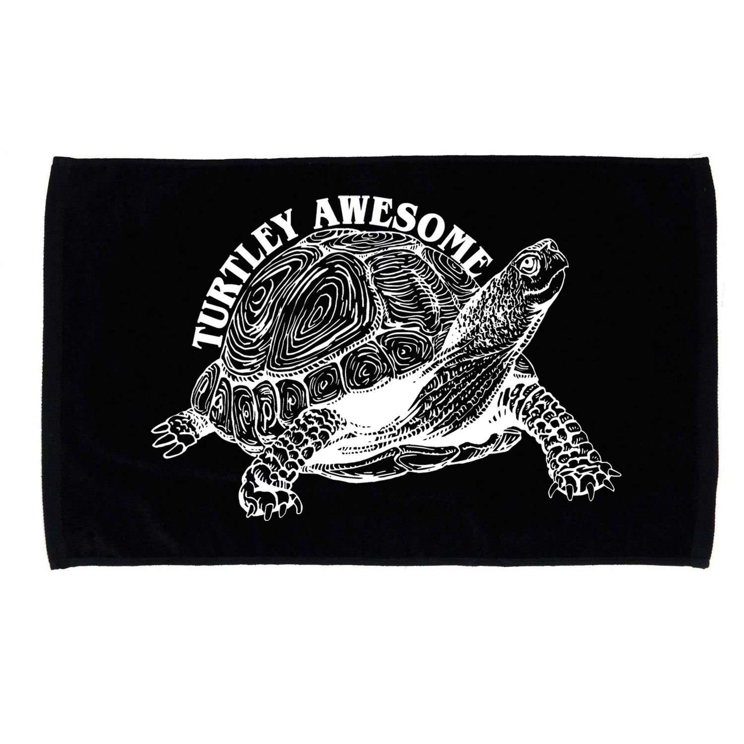 Turtley Awesome Cute Funny Turtle Meme Microfiber Hand Towel