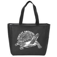 Turtley Awesome Cute Funny Turtle Meme Zip Tote Bag