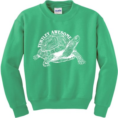 Turtley Awesome Cute Funny Turtle Meme Kids Sweatshirt