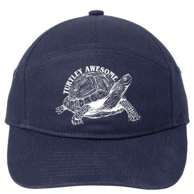 Turtley Awesome Cute Funny Turtle Meme 7-Panel Snapback Hat