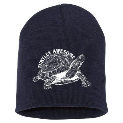 Turtley Awesome Cute Funny Turtle Meme Short Acrylic Beanie