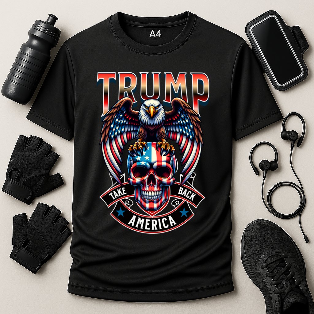 Trump Usa Skull Eagle Take America Back Cooling Performance Crew T-Shirt