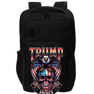 Trump Usa Skull Eagle Take America Back Impact Tech Backpack