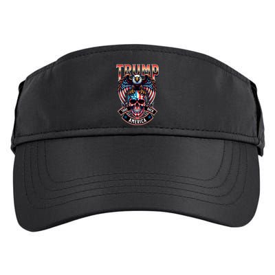 Trump Usa Skull Eagle Take America Back Adult Drive Performance Visor