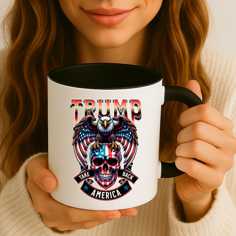 Trump Usa Skull Eagle Take America Back Mug