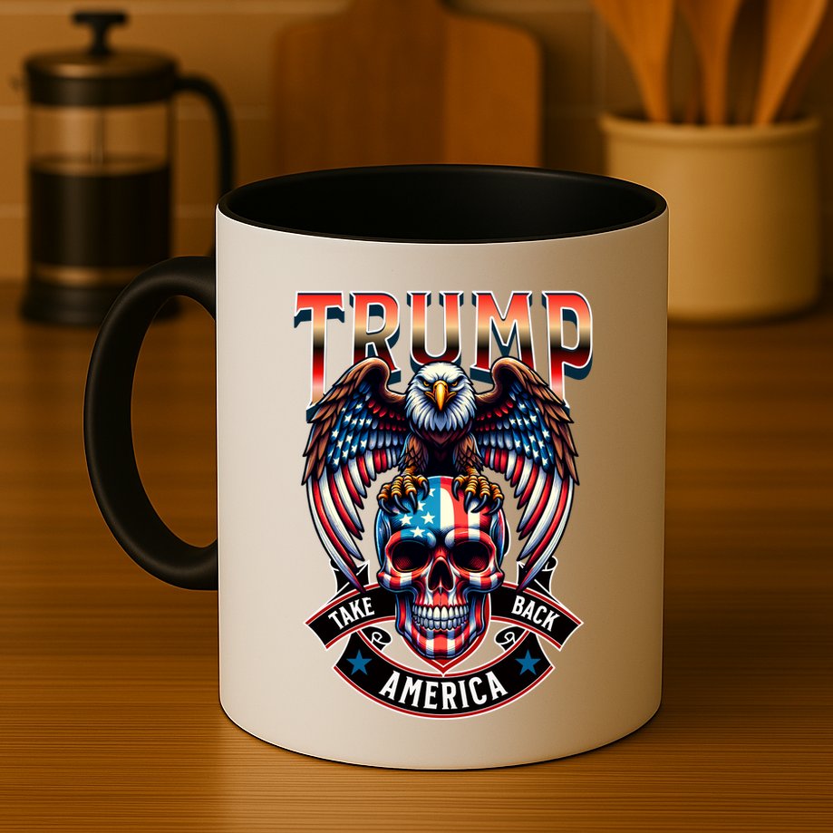 Trump Usa Skull Eagle Take America Back Mug