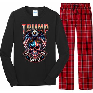 Trump Usa Skull Eagle Take America Back Long Sleeve Pajama Set