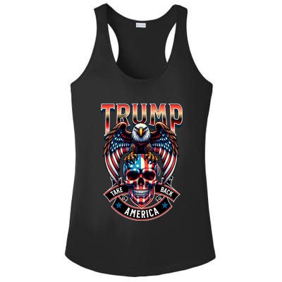 Trump Usa Skull Eagle Take America Back Ladies PosiCharge Competitor Racerback Tank