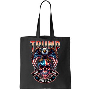 Trump Usa Skull Eagle Take America Back Tote Bag