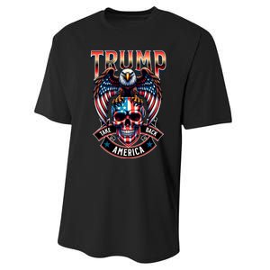 Trump Usa Skull Eagle Take America Back Performance Sprint T-Shirt