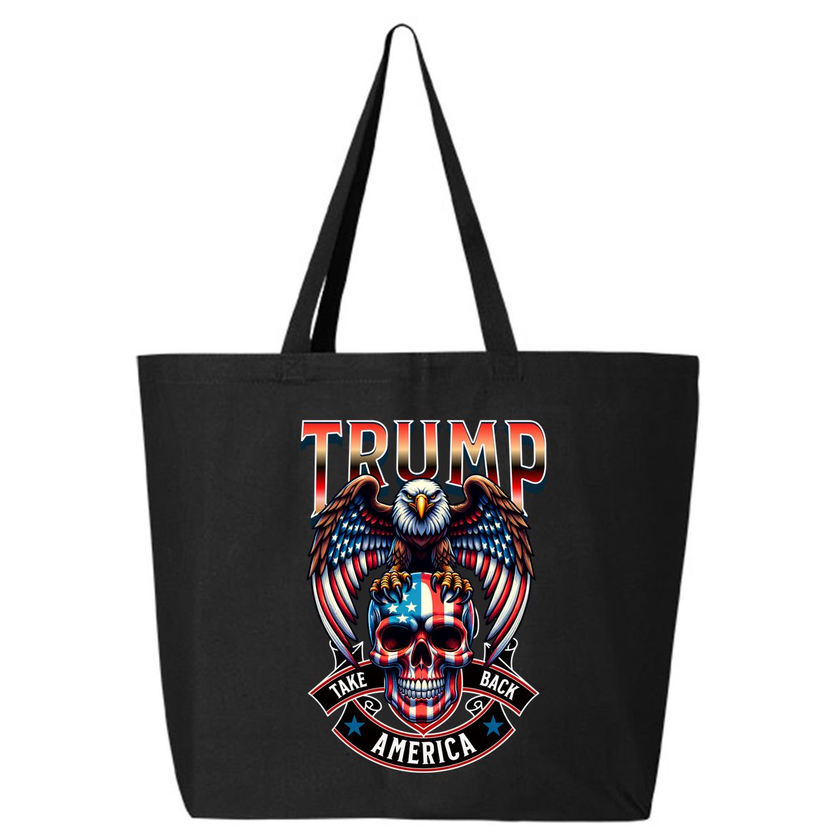Trump Usa Skull Eagle Take America Back 25L Jumbo Tote