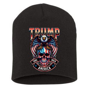 Trump Usa Skull Eagle Take America Back Short Acrylic Beanie