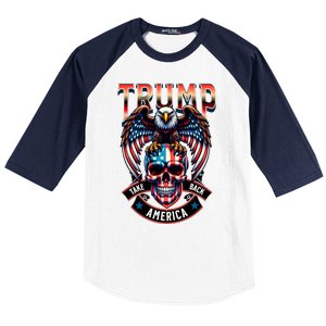 Trump Usa Skull Eagle Take America Back Baseball Sleeve Shirt