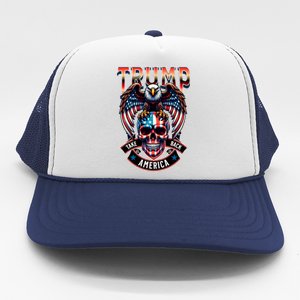 Trump Usa Skull Eagle Take America Back Trucker Hat