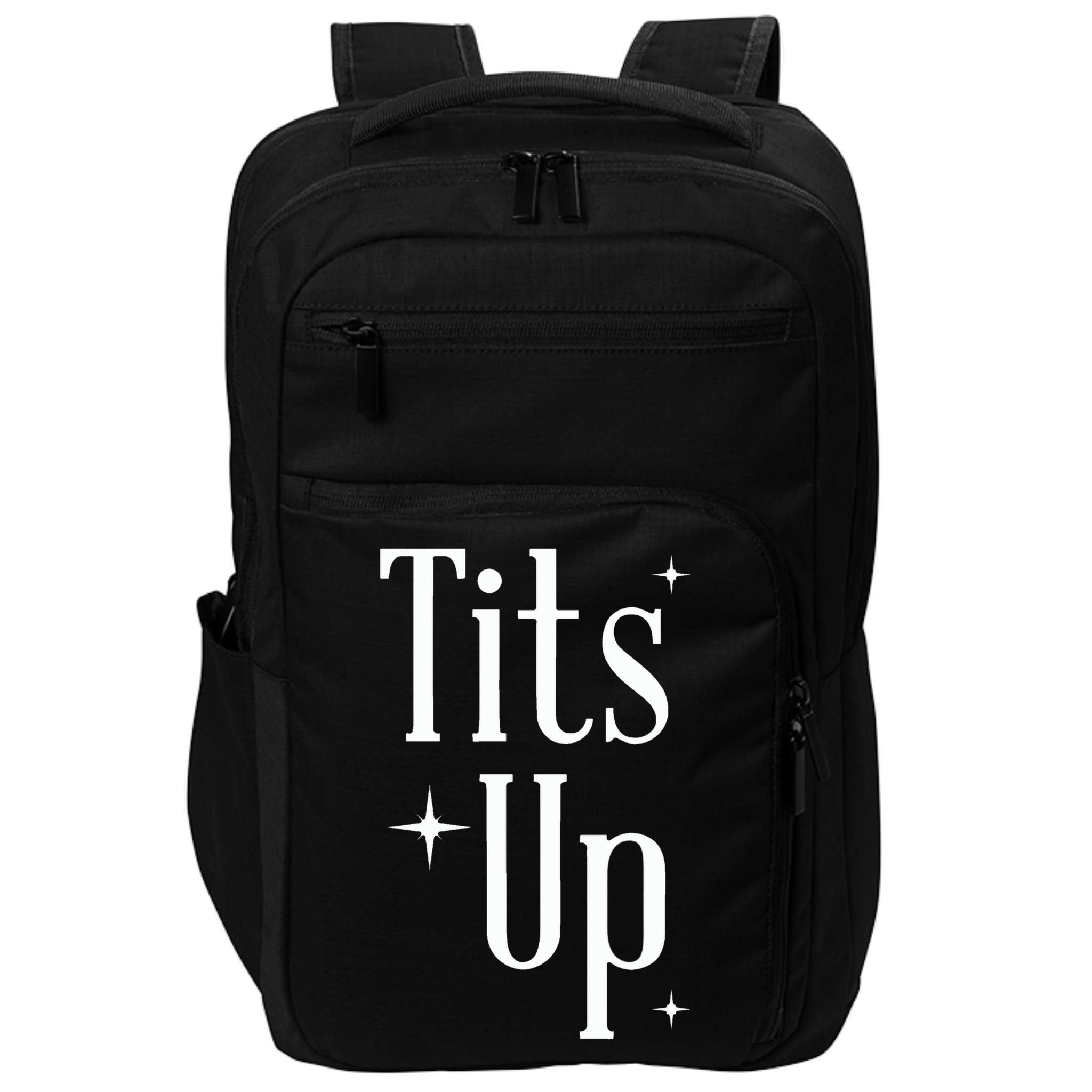 Tits Up Support Feminism Funny Gift Impact Tech Backpack