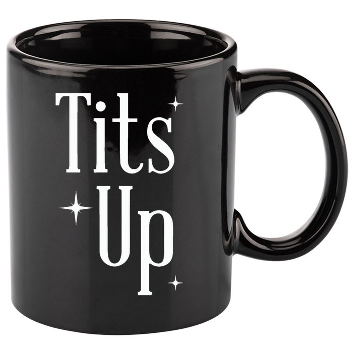 Tits Up Support Feminism Funny Gift 11oz C Handle Ceramic Mug