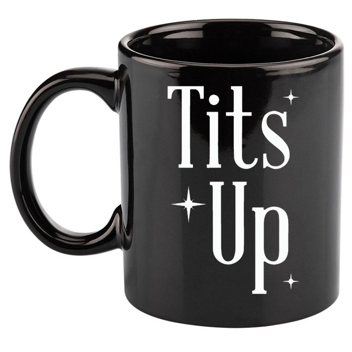 Tits Up Support Feminism Funny Gift 11oz C Handle Ceramic Mug