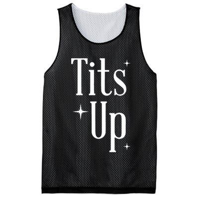 Tits Up Support Feminism Funny Gift Mesh Reversible Basketball Jersey Tank