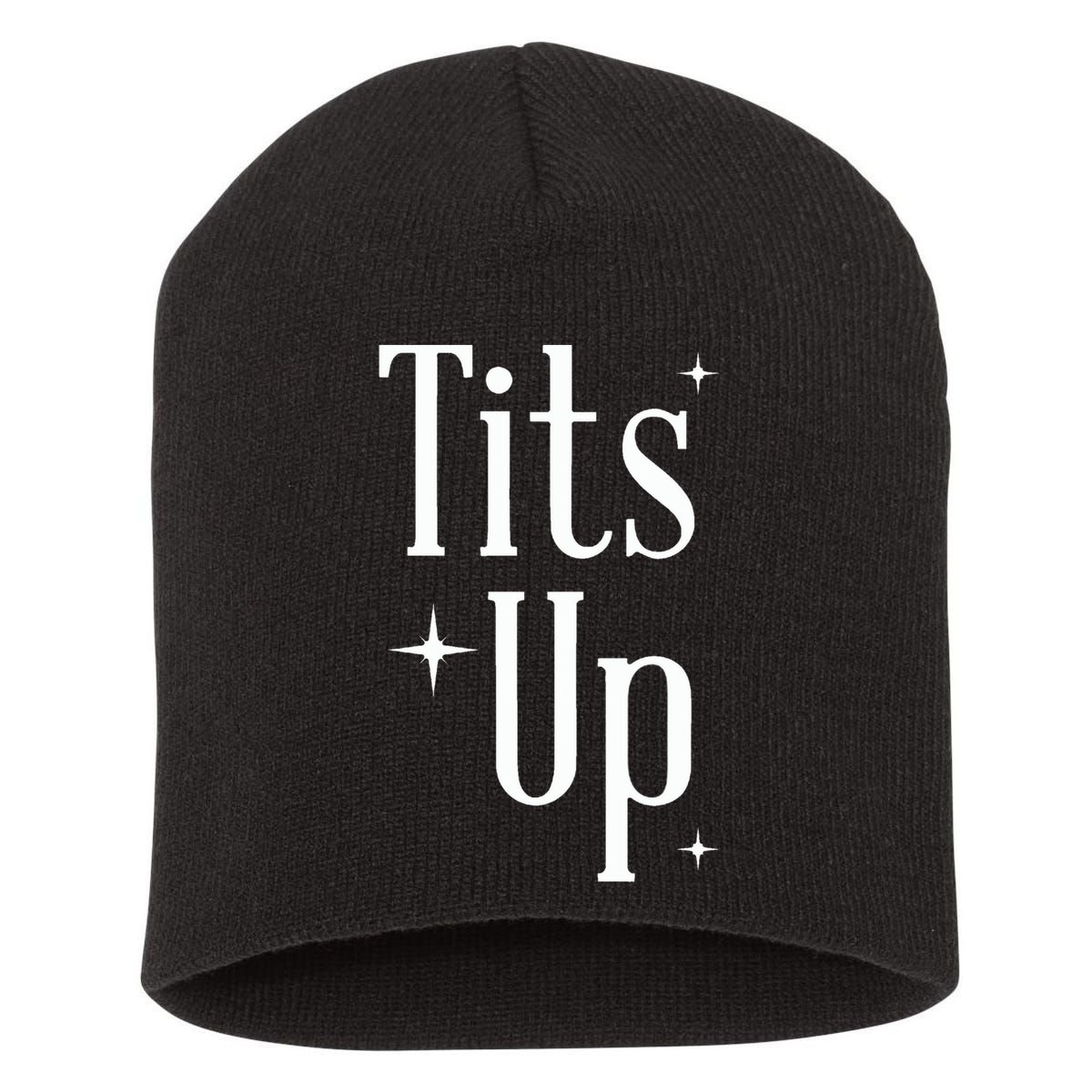 Tits Up Support Feminism Funny Gift Short Acrylic Beanie
