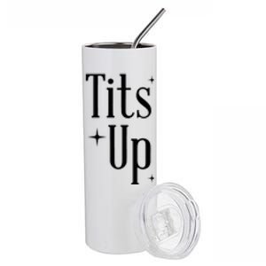 Tits Up Support Feminism Funny Gift Stainless Steel Tumbler