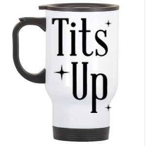 Tits Up Support Feminism Funny Gift Stainless Steel Travel Mug