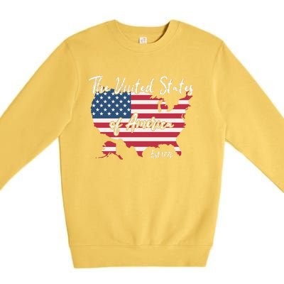 The United States Of America 1776 Premium Crewneck Sweatshirt